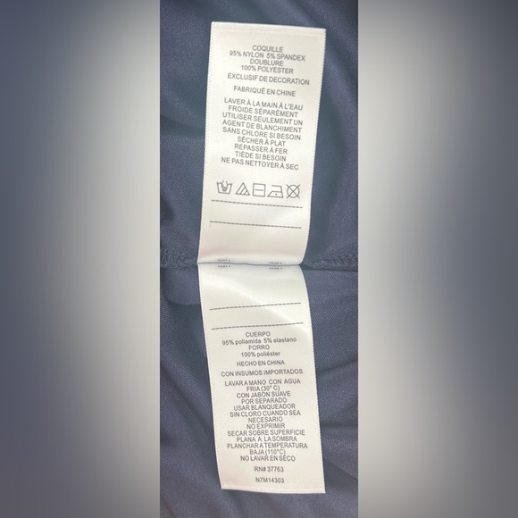 Laundry By Design Size 4 Blue Lace Overlay Mock High Neck Dress Sleeveless NWOT - Picture 7 of 8